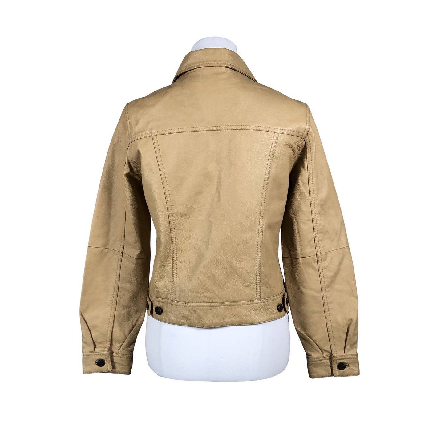 Naisten Traction - Nahkatakki, koko 36 - Beige (2)