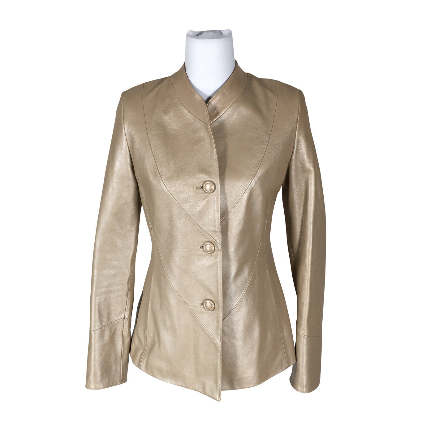 Naisten Friitala - Nahkatakki, koko 36 - Beige (1)