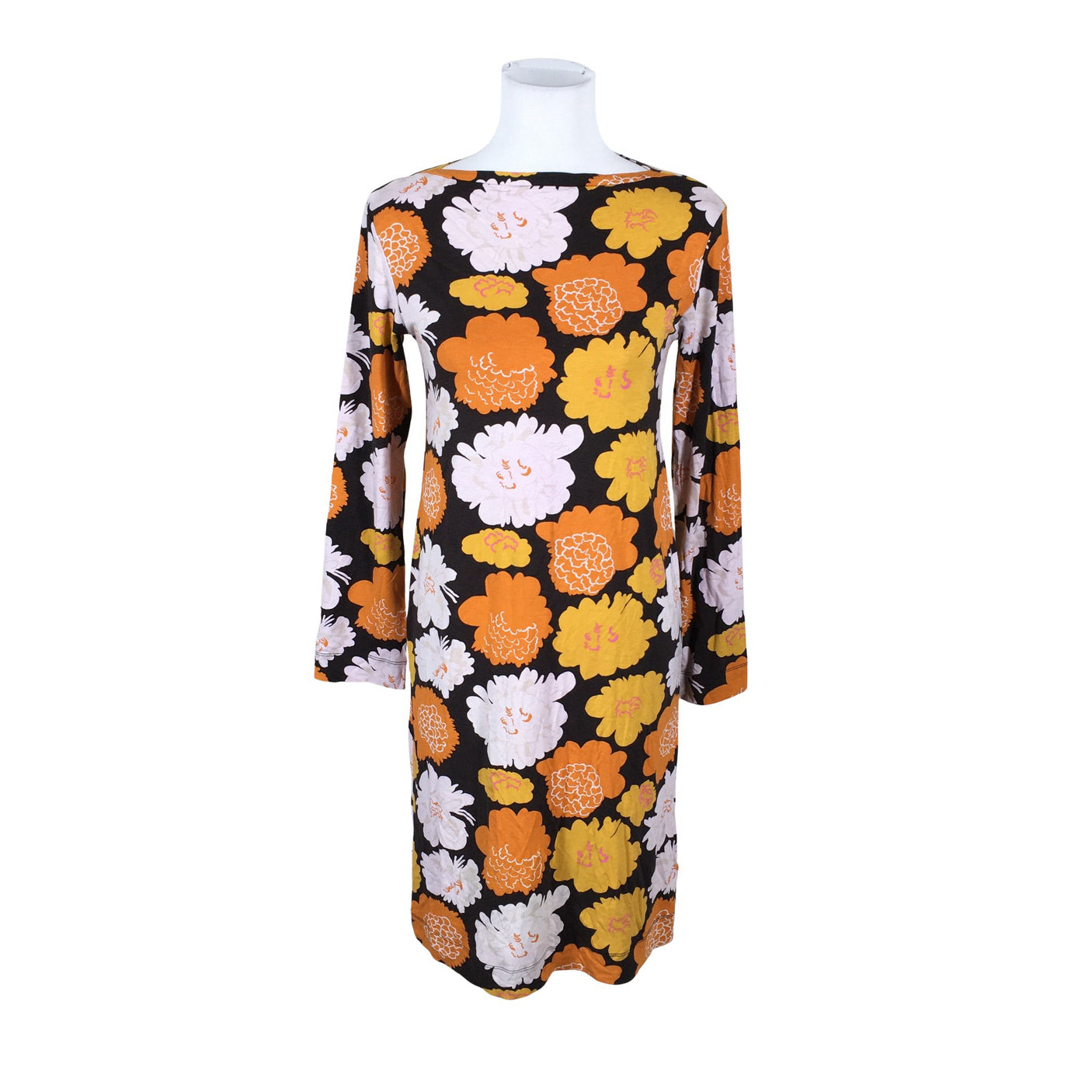 Naisten Marimekko - Trikoomekko, koko 36 - Ruskea (1)