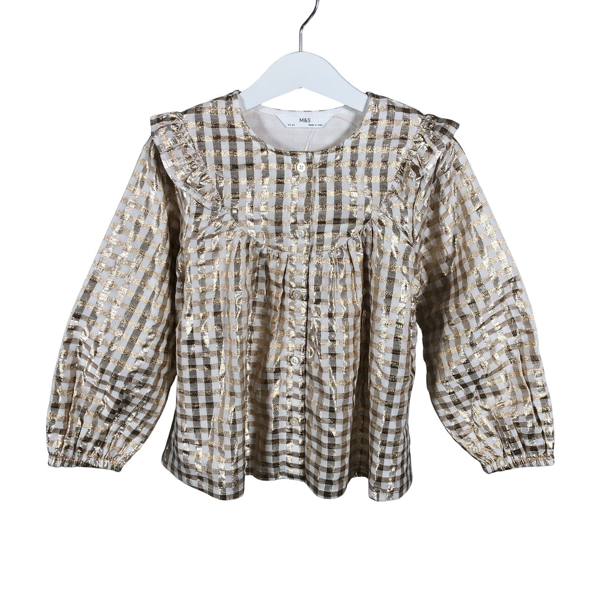 Tyttöjen Marks&Spencer - Pusero, koko 110 - 116 - Valkoinen (1)