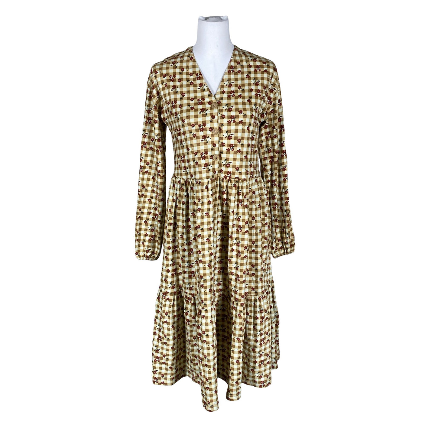 Naisten Mainio - Trikoomekko, koko 34 - Beige (1)