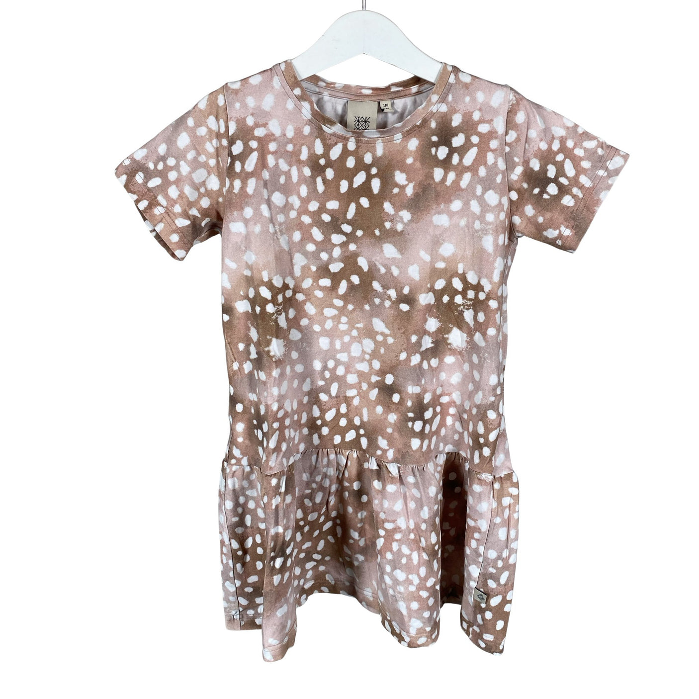 Tyttöjen Kaiko - Trikoomekko, koko 110 - 116 - Beige (1)