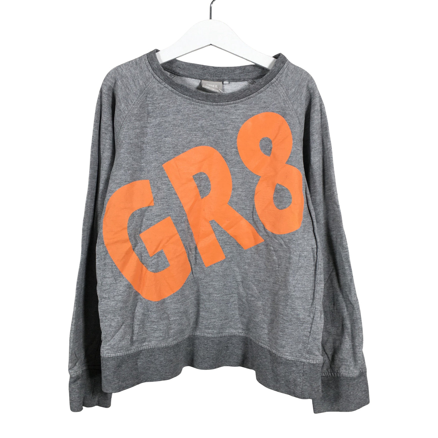 Unisex Name It - Collegepaita, koko 134 - 140 - Harmaa (1)