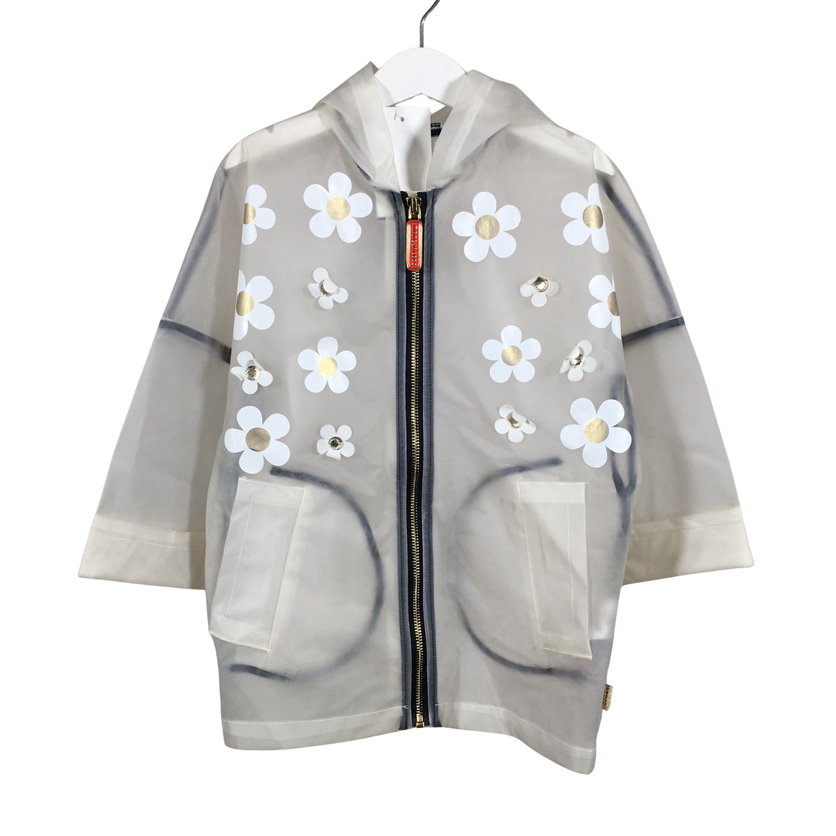 Tyttöjen Little Marc Jacobs - Sadetakki, koko 104 - 110 - Valkoinen (1)