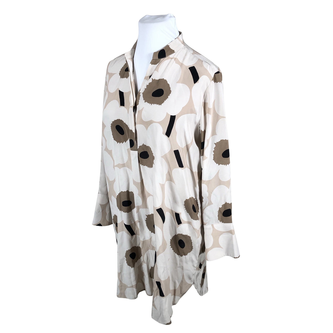 Naisten Marimekko - Sifonkimekko, koko 44 - Beige (3)