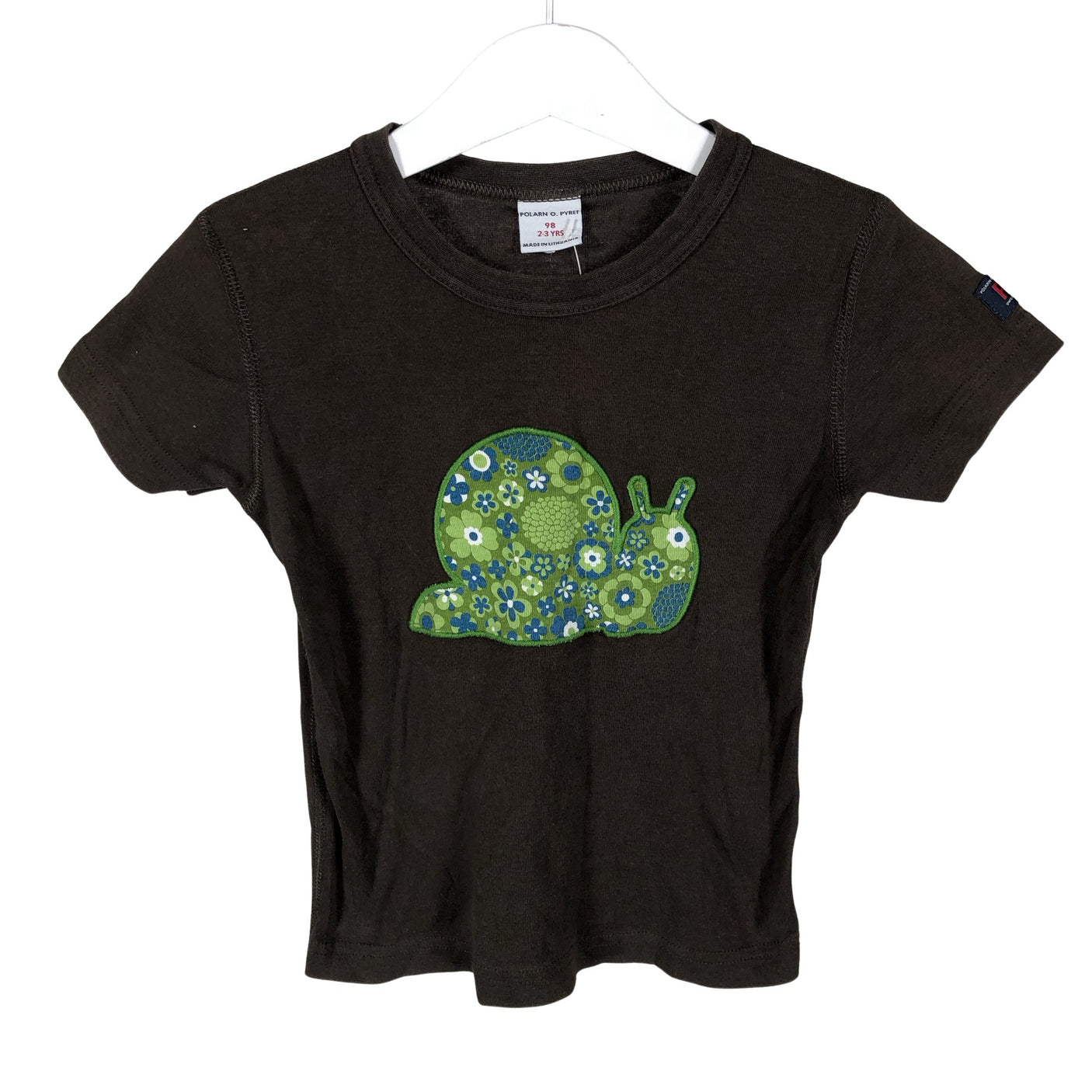 Unisex Polarn O. Pyret - T-paita, koko 92 - 98 - Ruskea (1)