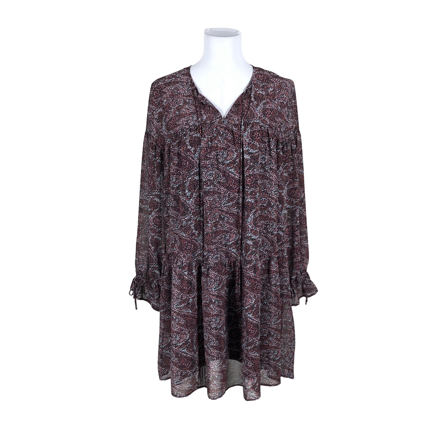 Naisten Hugo Boss - Sifonkimekko, koko 38 - Viininpunainen (1)