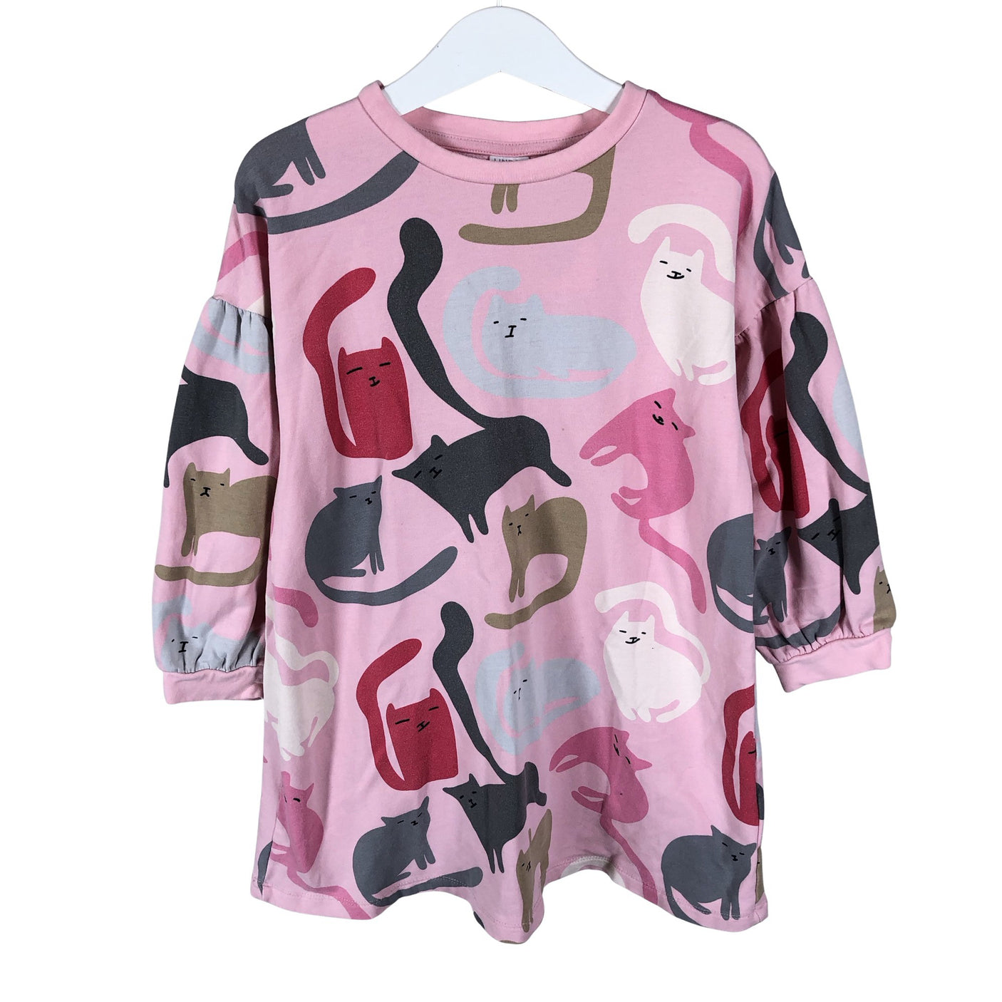 Tyttöjen Lindex - Trikoomekko, koko 110 - 116 - Vaaleanpunainen (1)