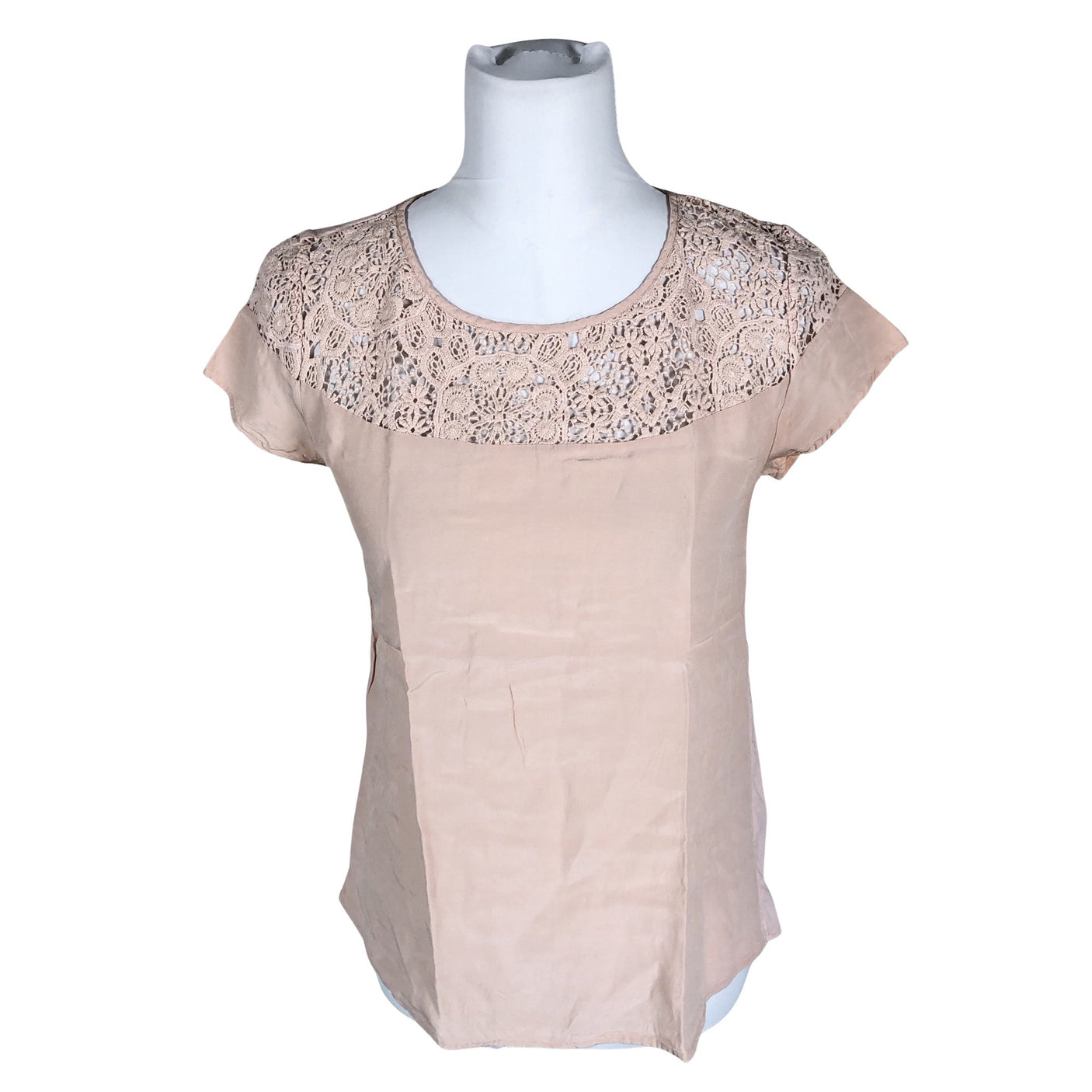 Naisten Massimo Dutti - T-paita, koko 36 - Vaaleanpunainen (1)