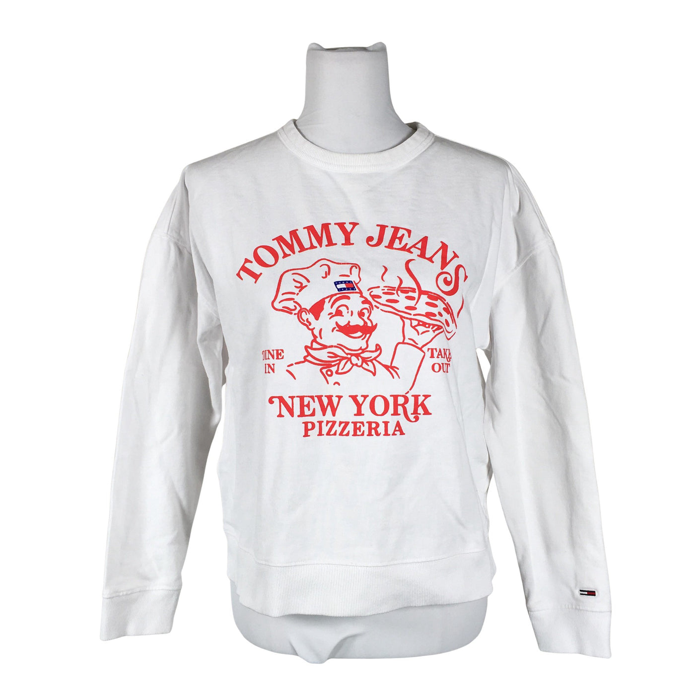 Naisten Tommy Jeans (Tommy Hilfiger) - Collegepaita, koko 38 - Valkoinen (1)