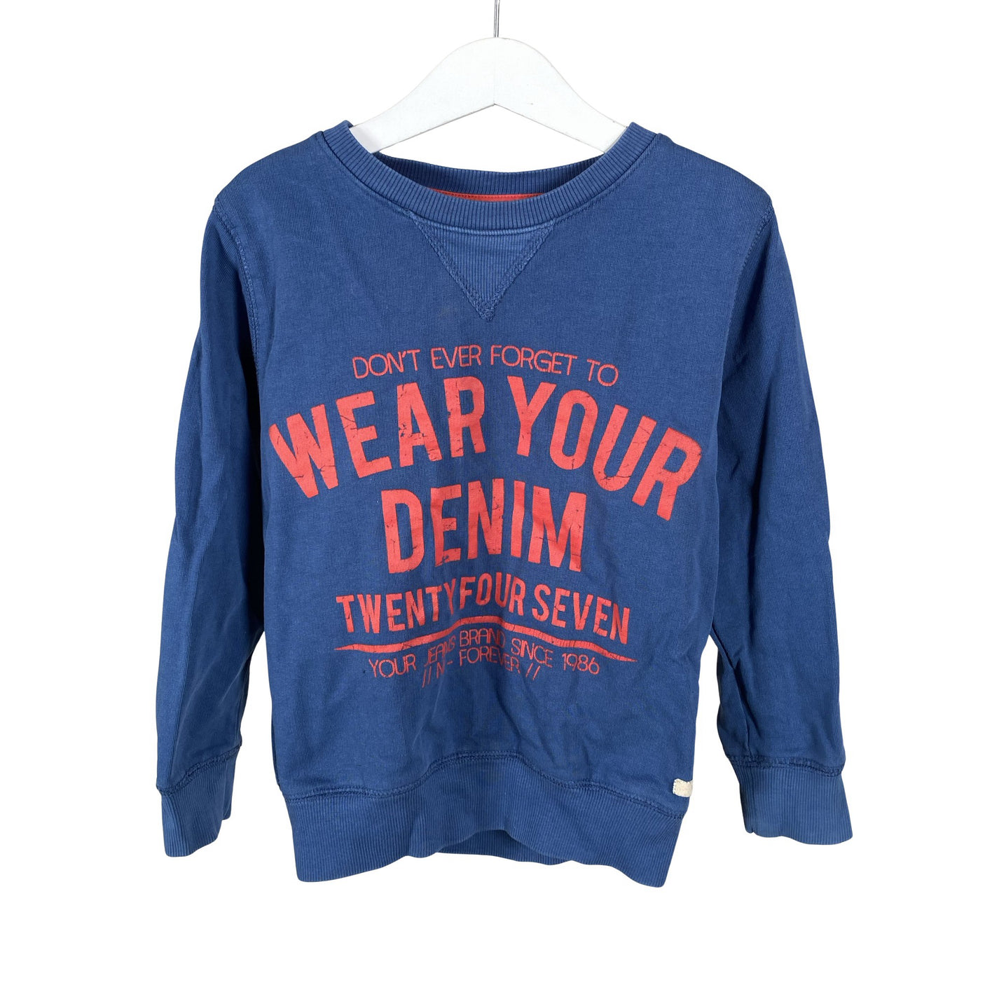 Poikien Name It - Collegepaita, koko 110 - 116 - Sininen (1)