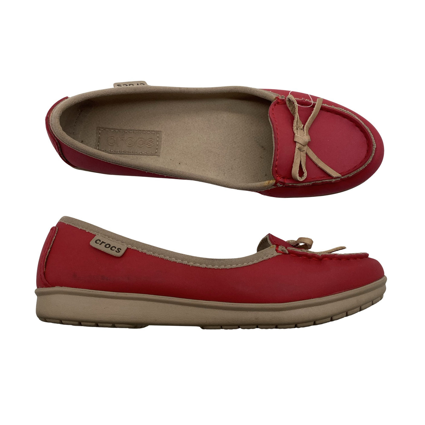 Naisten Crocs - Loaferit, koko 36 - Punainen (1)