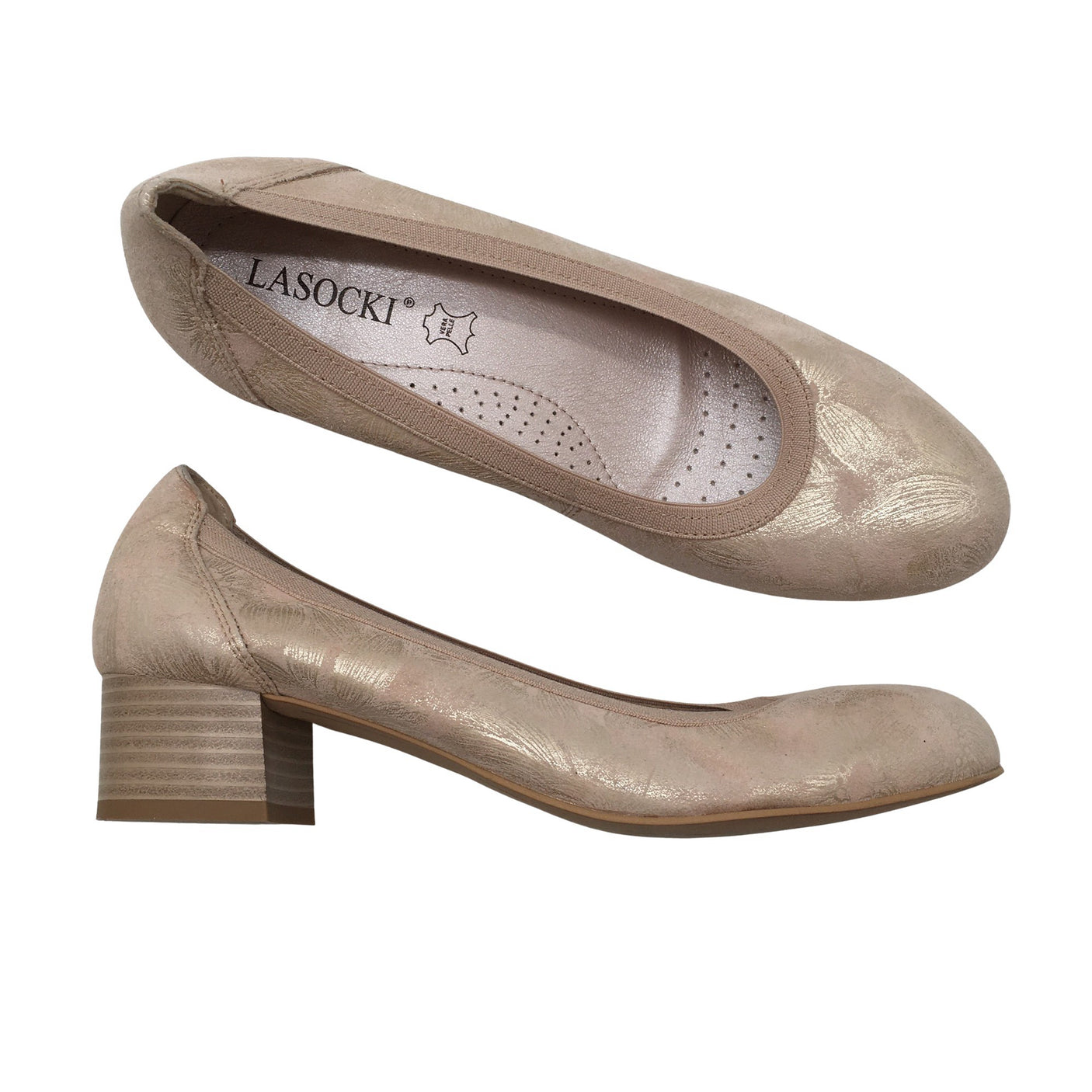 Naisten Lasocki - Korkokengät, koko 39 - Beige (1)