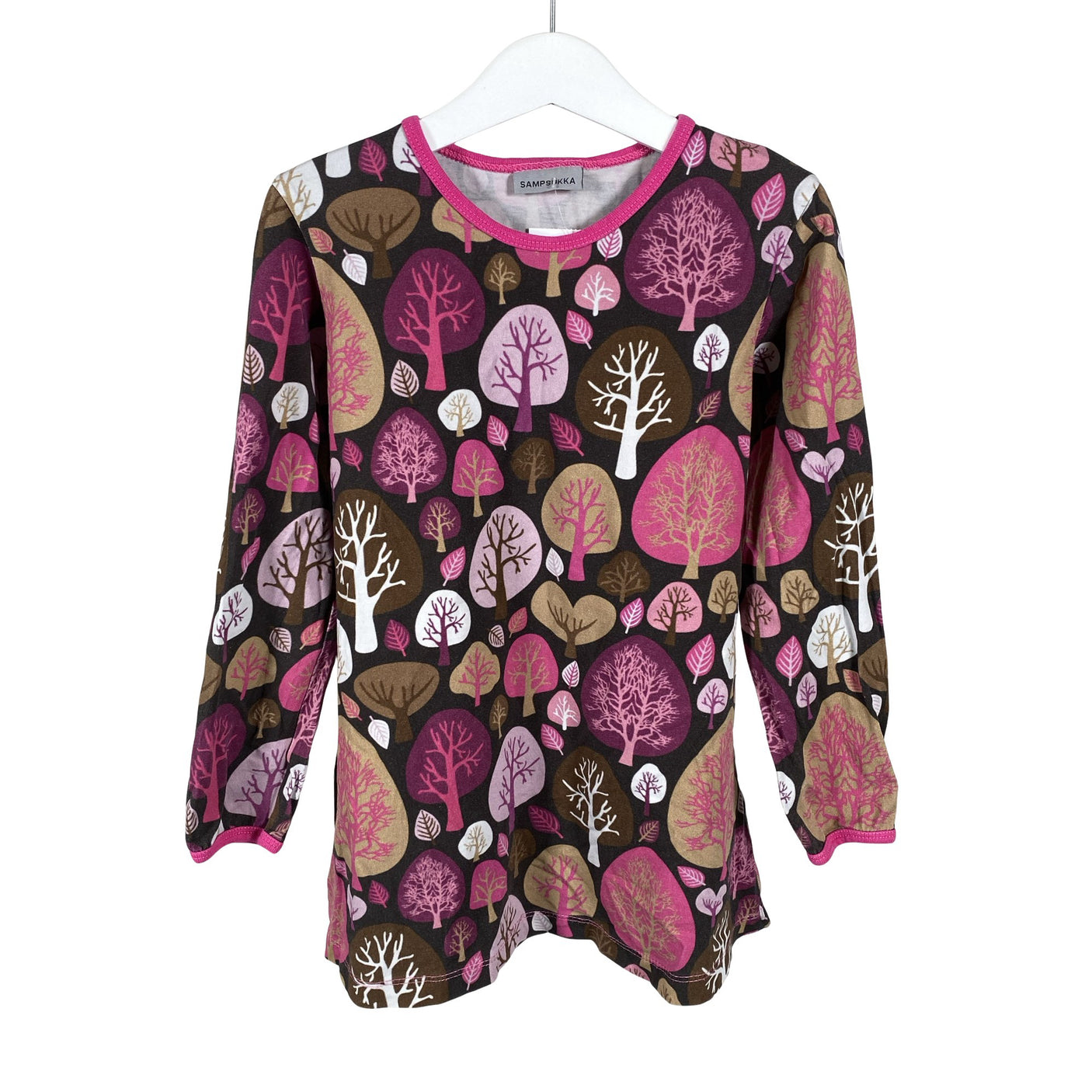 Tyttöjen Sampsukka - Trikoomekko, koko 116 - 122 - Pinkki (1)