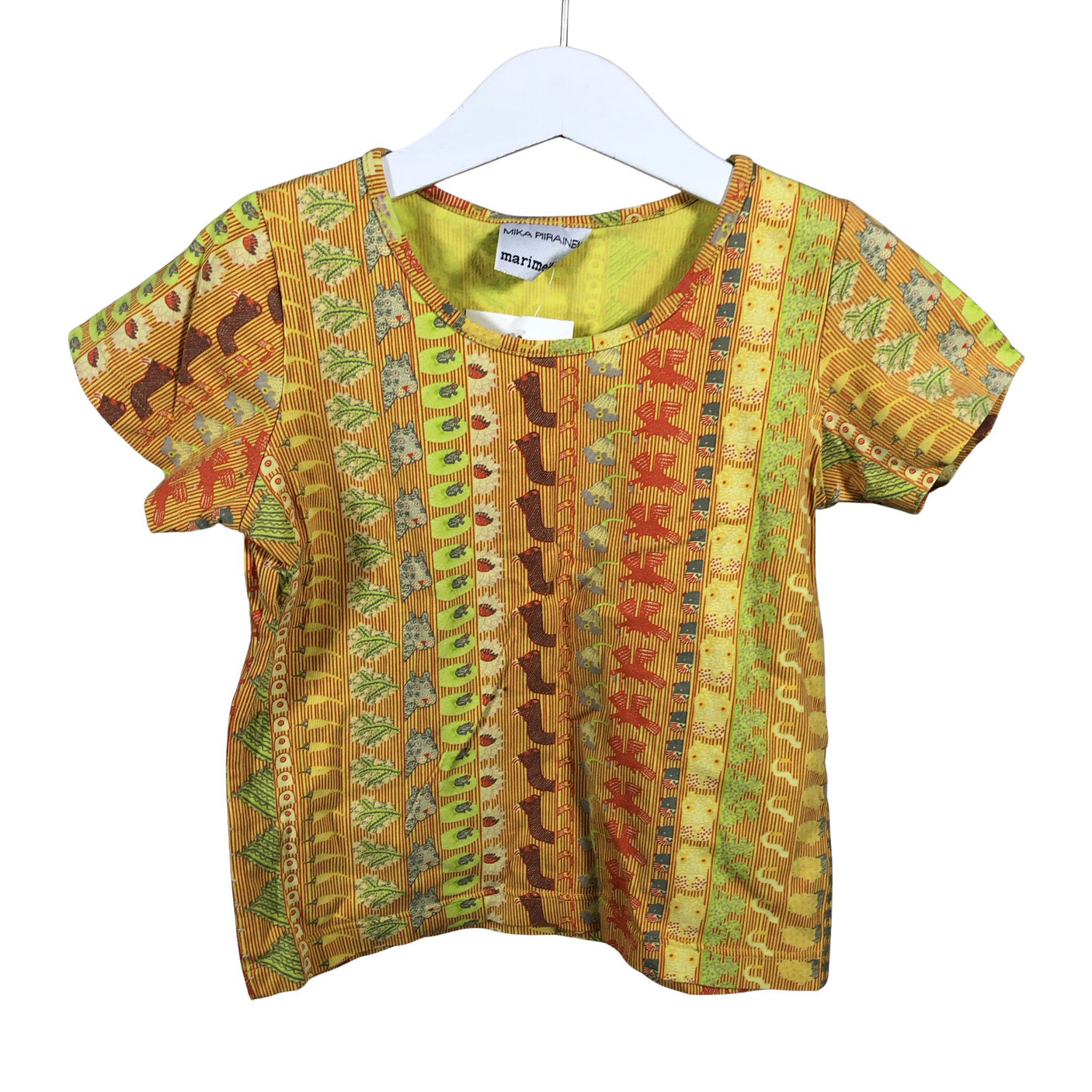 Tyttöjen Marimekko - T-paita, koko 92 - 98 - Keltainen (1)