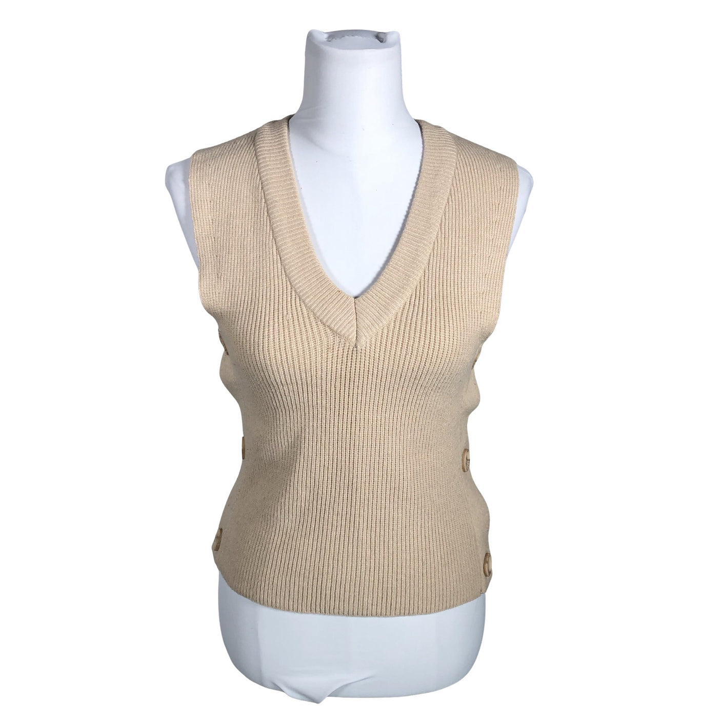 Naisten b.Young - Neuleliivi, koko 36 - Beige (1)