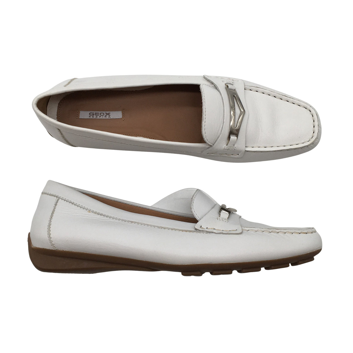 Naisten Geox - Loaferit, koko 39 - Valkoinen (1)