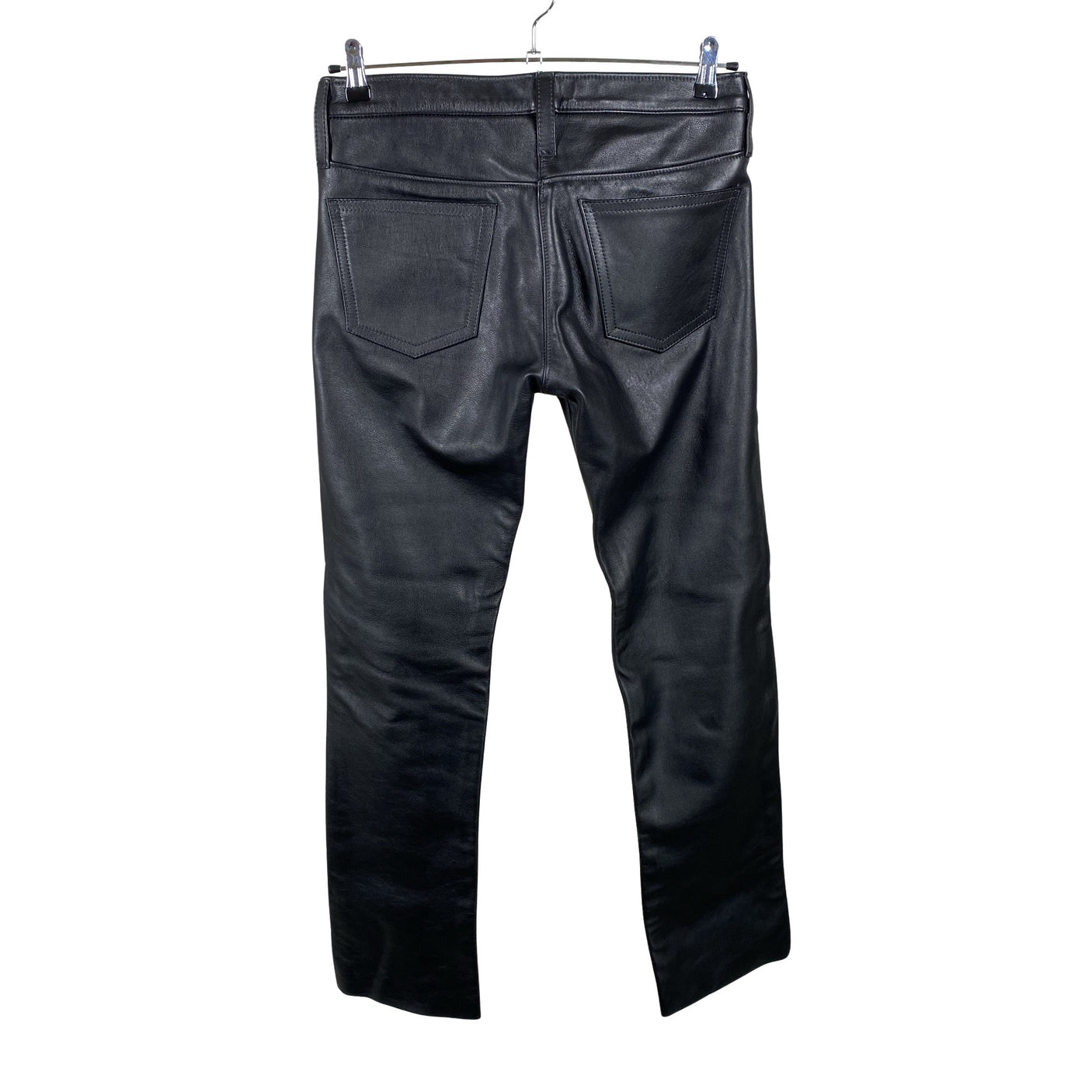Naisten Handmade - Nahkahousut, koko W33 - Musta (2)