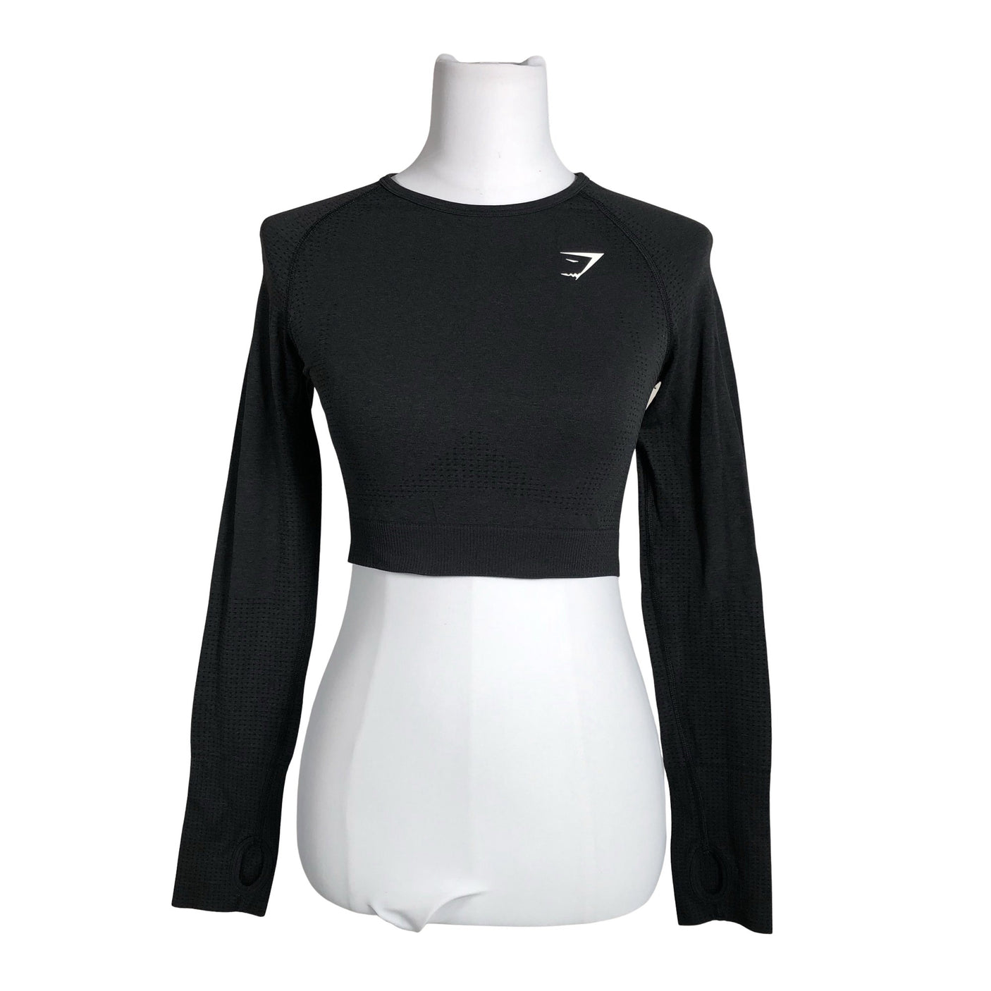 Naisten Gymshark - Urheilupaita, pitkät hihat, koko 38 - Musta (1)