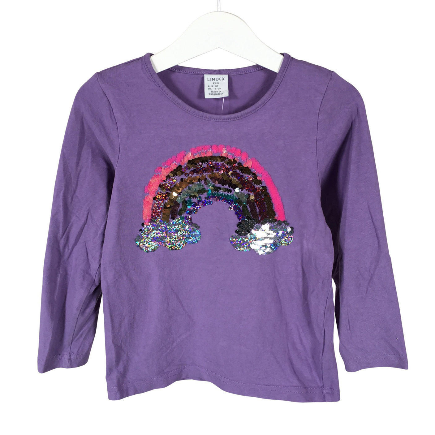 Tyttöjen Lindex - Trikoopaita, koko 104 - 110 - Violetti (1)