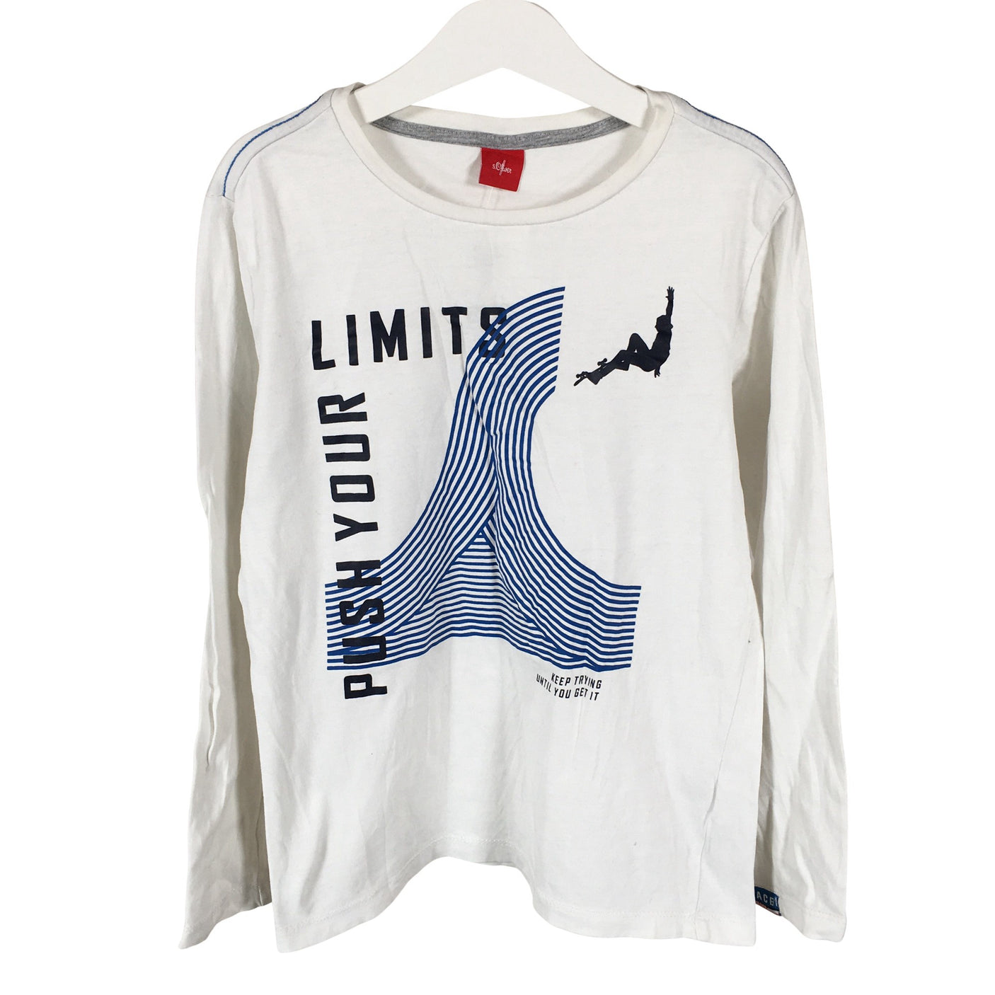 Unisex s.Oliver - Trikoopaita, koko 134 - 140 - Valkoinen (1)