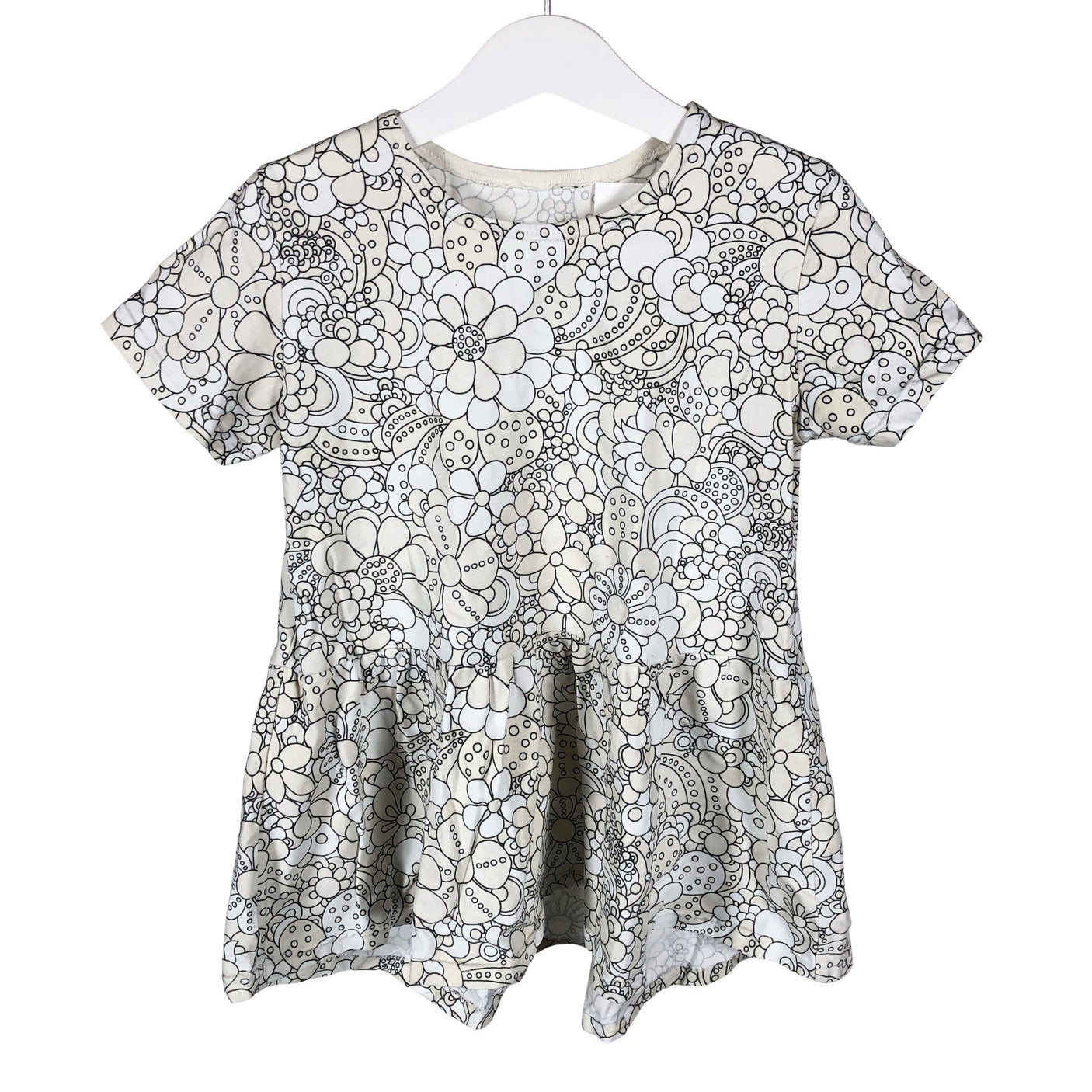 Tyttöjen Handmade - Trikoomekko, koko 122 - 128 - Beige (1)