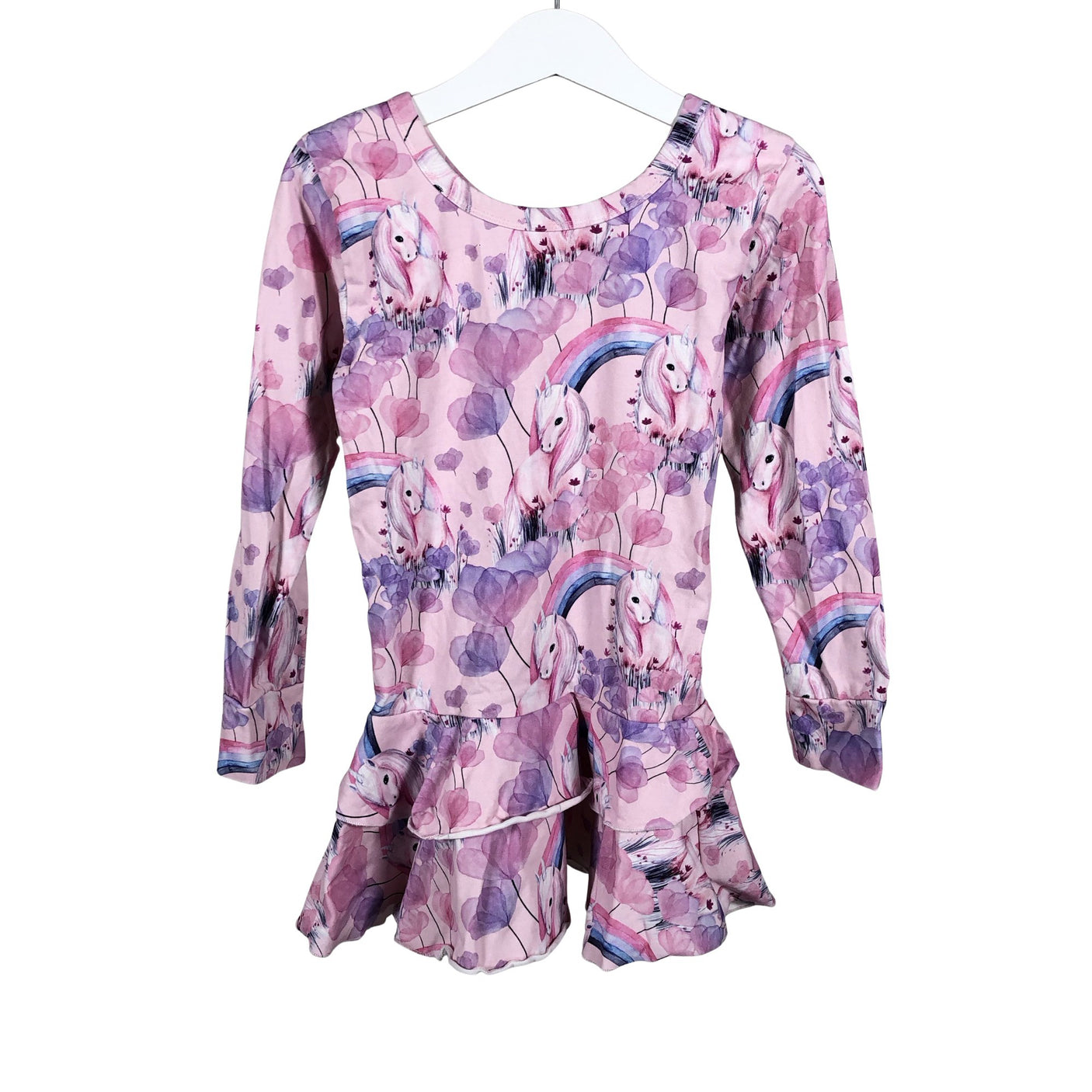 Tyttöjen Handmade - Trikoomekko, koko 110 - 116 - Vaaleanpunainen (1)