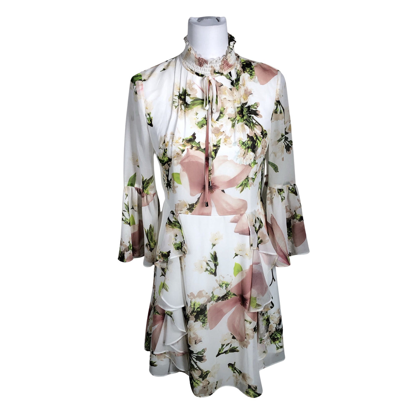 Naisten Ted Baker - Sifonkimekko, koko 38 - Valkoinen (1)