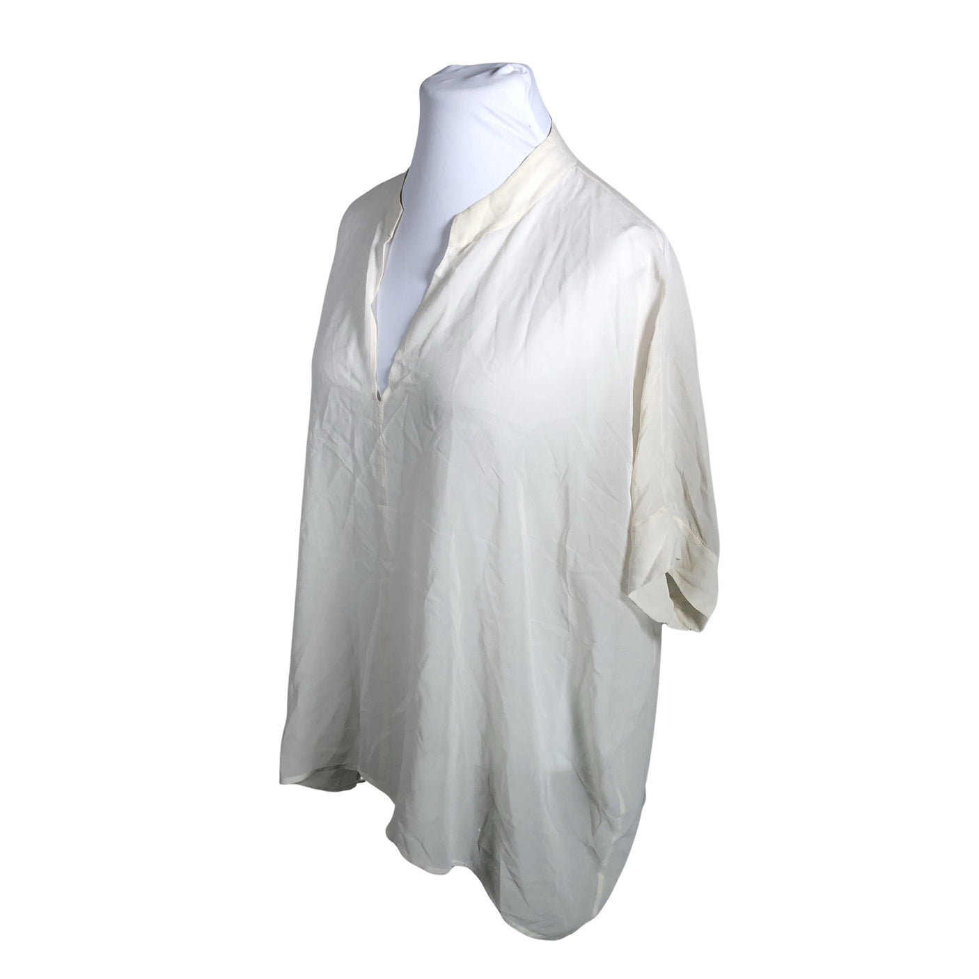 Naisten Eileen Fisher - Lyhythihainen pusero, koko 50 - Luonnonvalkoinen (3)