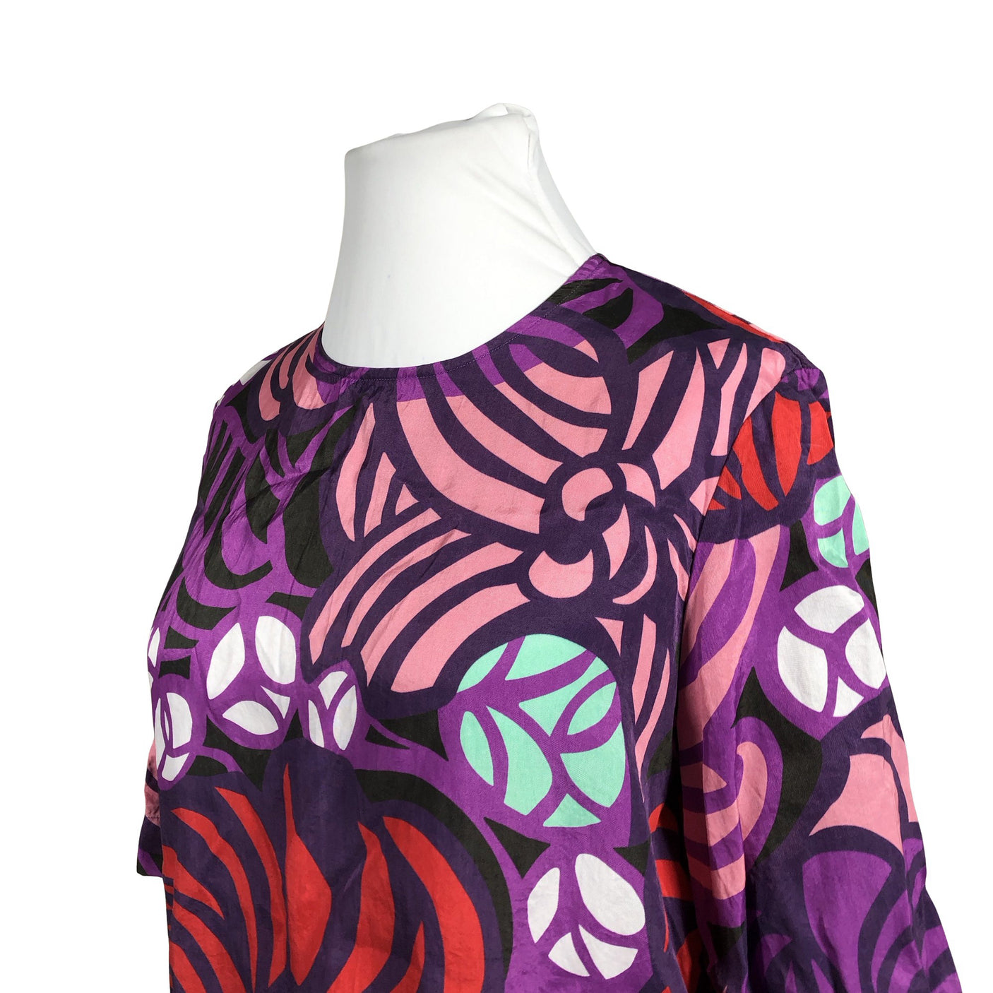Naisten Marimekko - Lyhythihainen pusero, koko 44 - Violetti (2)