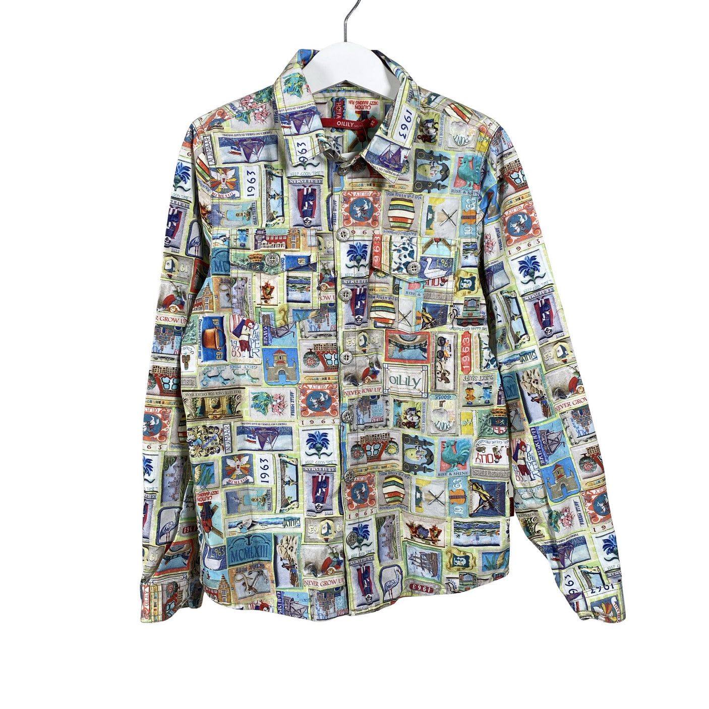 Unisex Oilily - Kauluspaita, koko 134 - 140 - Vihreä (1)