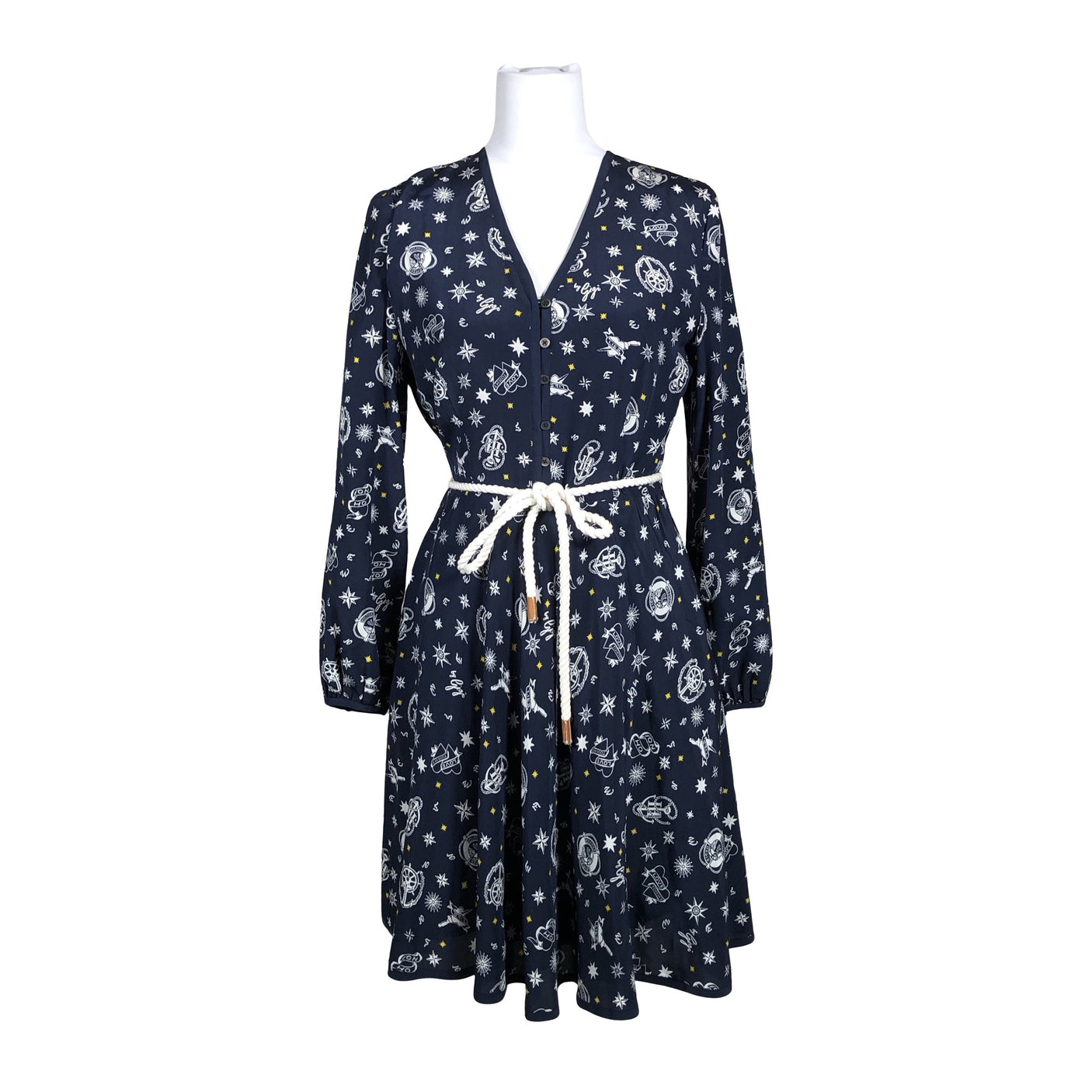 Naisten Tommy Hilfiger - Sifonkimekko, koko 36 - Sininen (1)