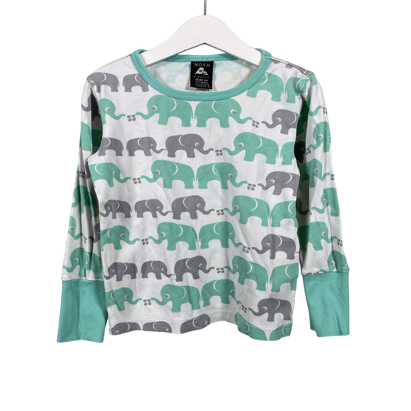 Unisex NOSH - Trikoopaita, koko 98 - 104 - Valkoinen (1)