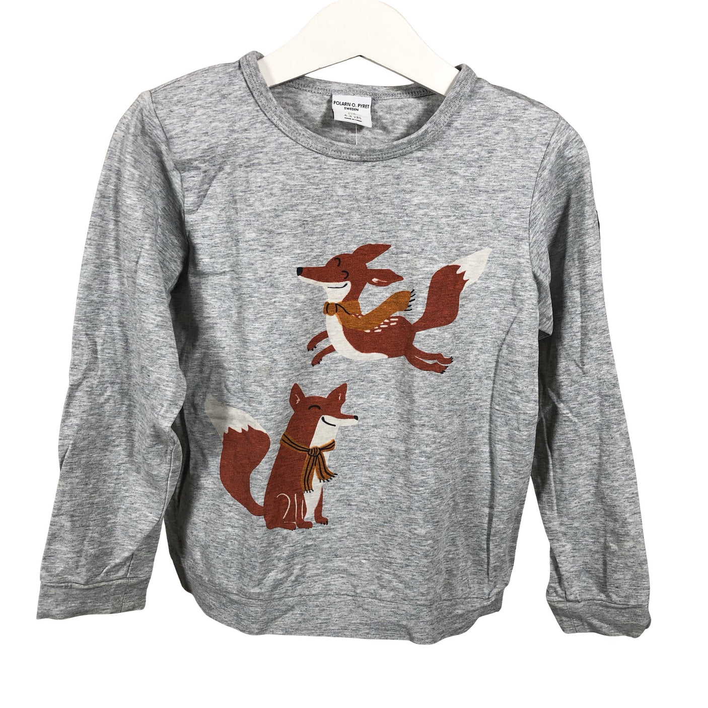 Unisex Polarn O. Pyret - Trikoopaita, koko 104 - 110 - Harmaa (1)
