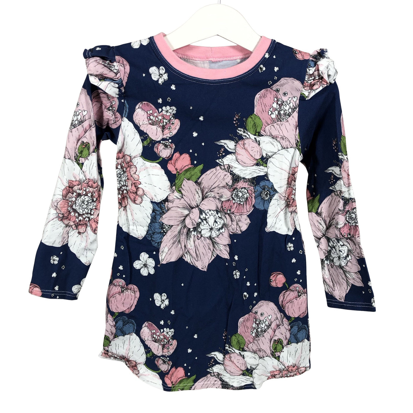 Tyttöjen Handmade - Trikoomekko, koko 110 - 116 - Sininen (1)