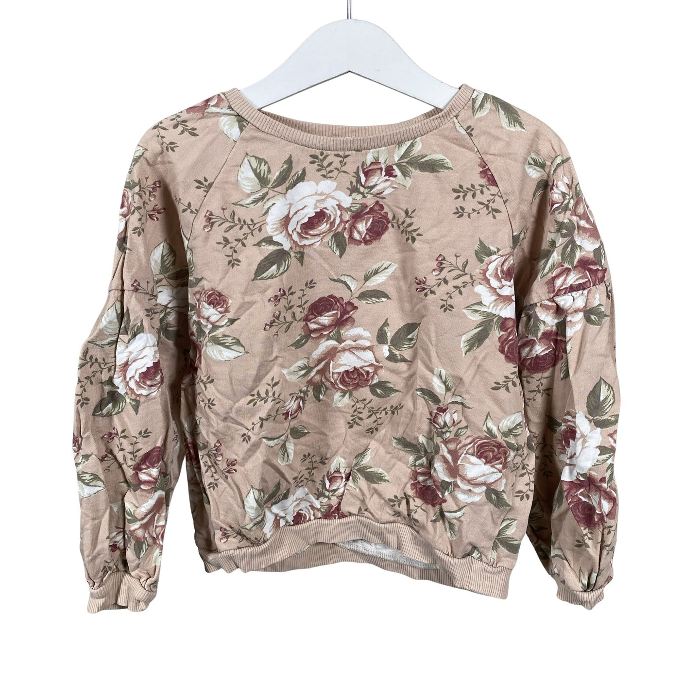 Tyttöjen Newbie - Collegepaita, koko 110 - 116 - Vaaleanpunainen (1)