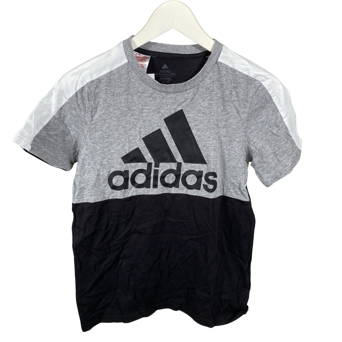 Unisex Adidas - T-paita, koko 146 - 152 - Harmaa (1)