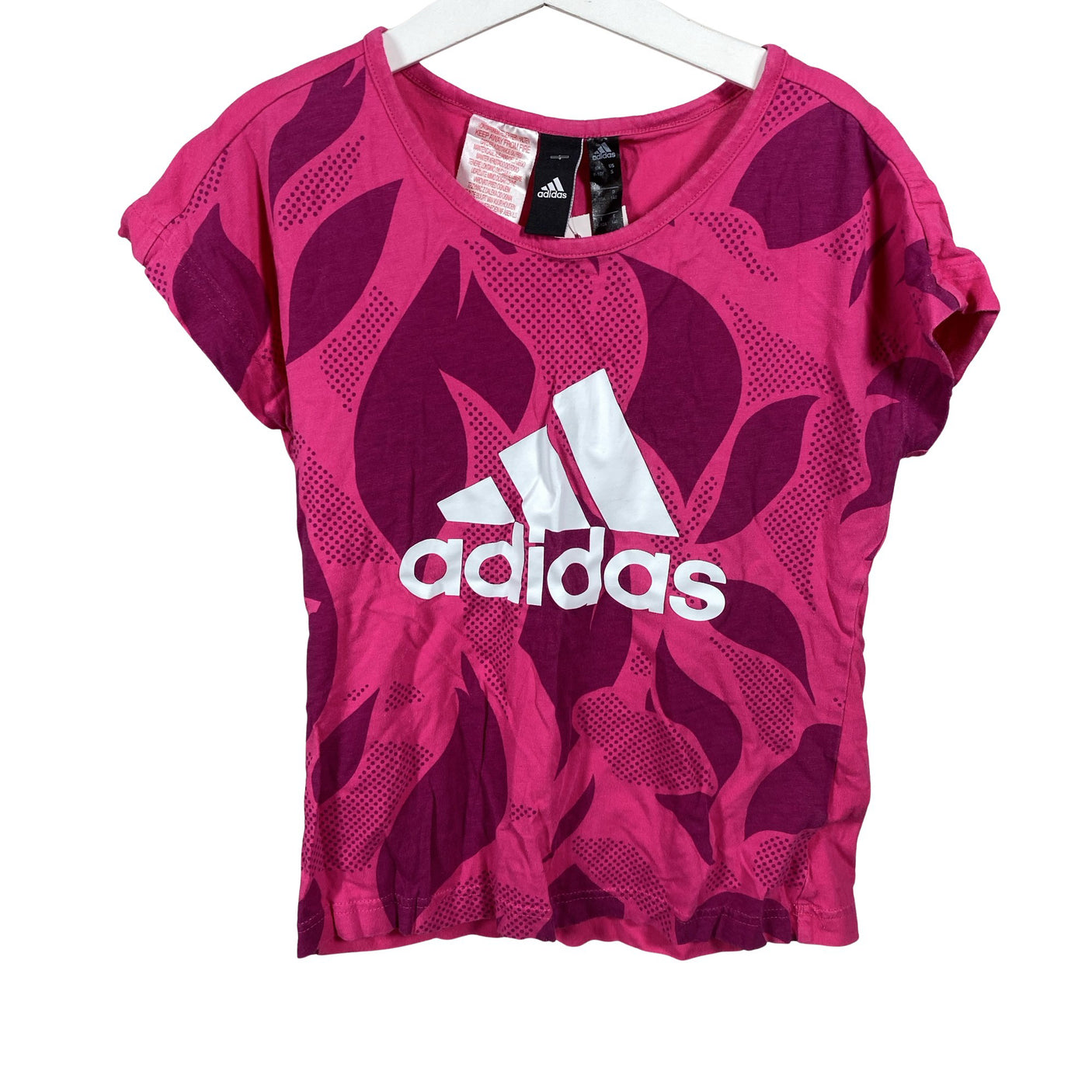 Tyttöjen Adidas - T-paita, koko 134 - 140 - Pinkki (1)