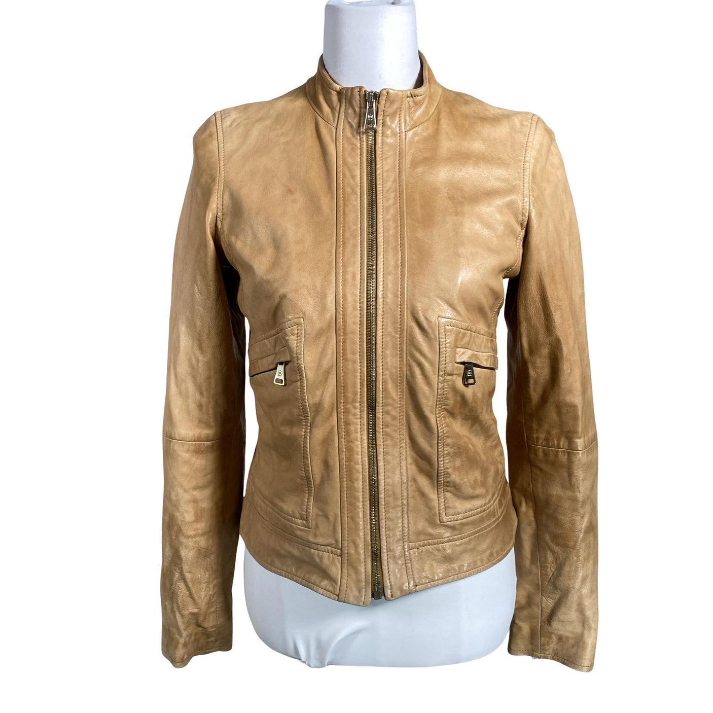 Naisten Massimo Dutti - Nahkatakki, koko 36 - Ruskea (1)