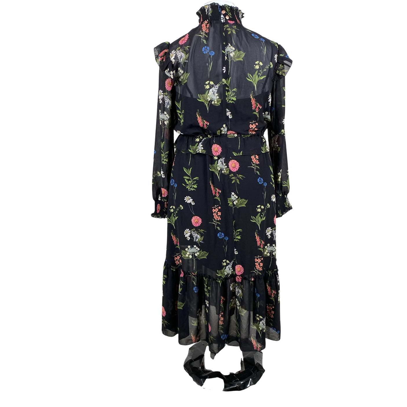 Naisten Ted Baker - Sifonkimekko, koko 42 - Musta (2)