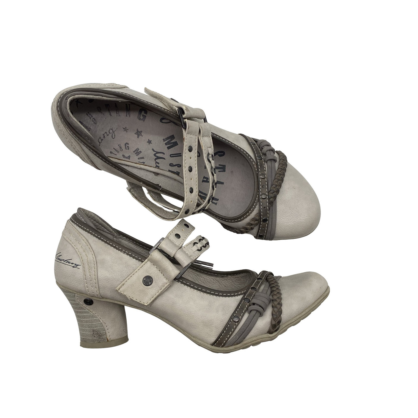 Naisten Mustang - Korkokengät, koko 38 - Beige (1)