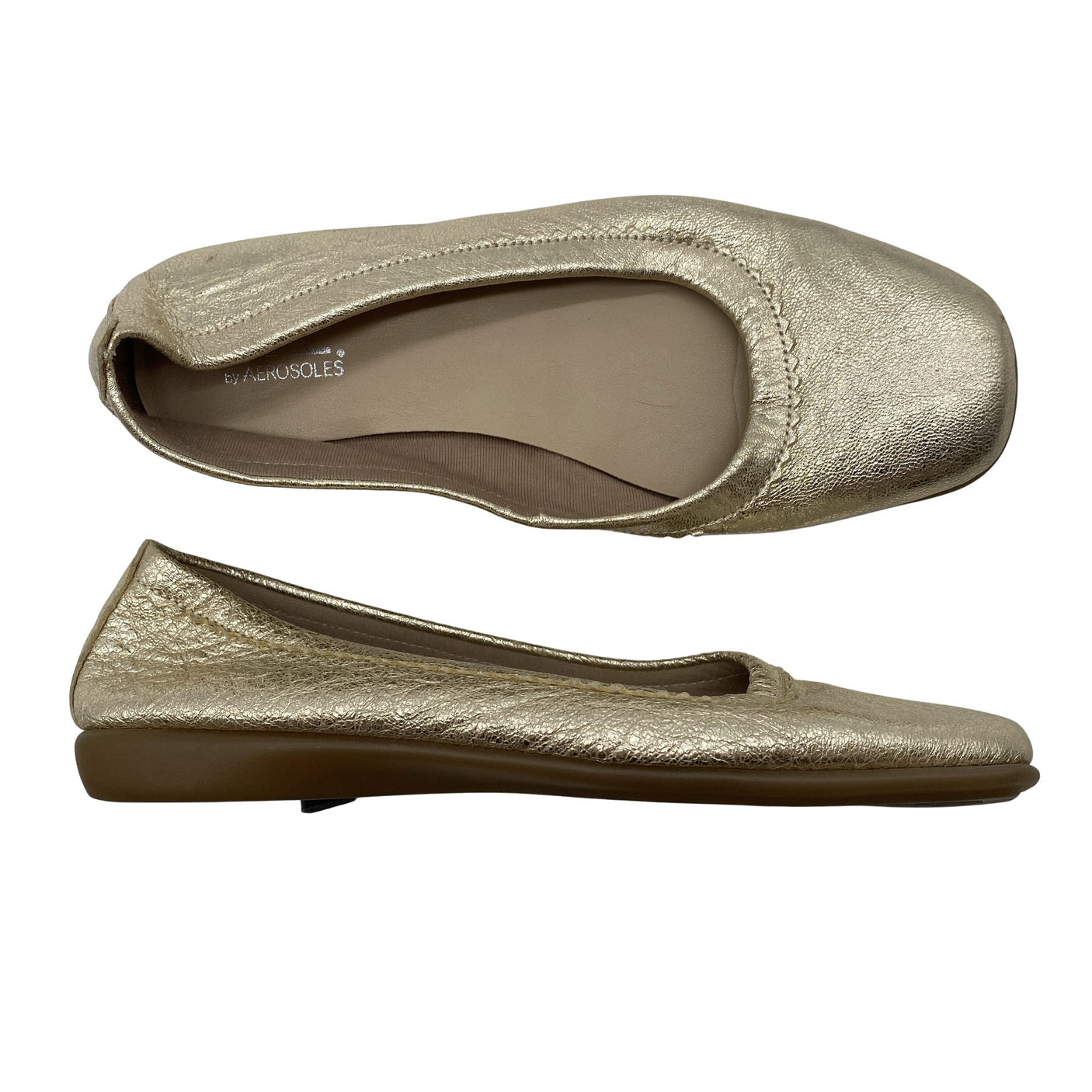 Naisten Aerosoles - Ballerinat, koko 35 - Kulta (1)