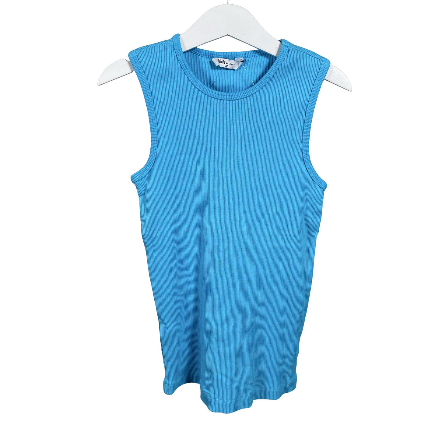 Unisex Lindex - Trikootoppi, koko 122 - 128 - Turkoosi (1)