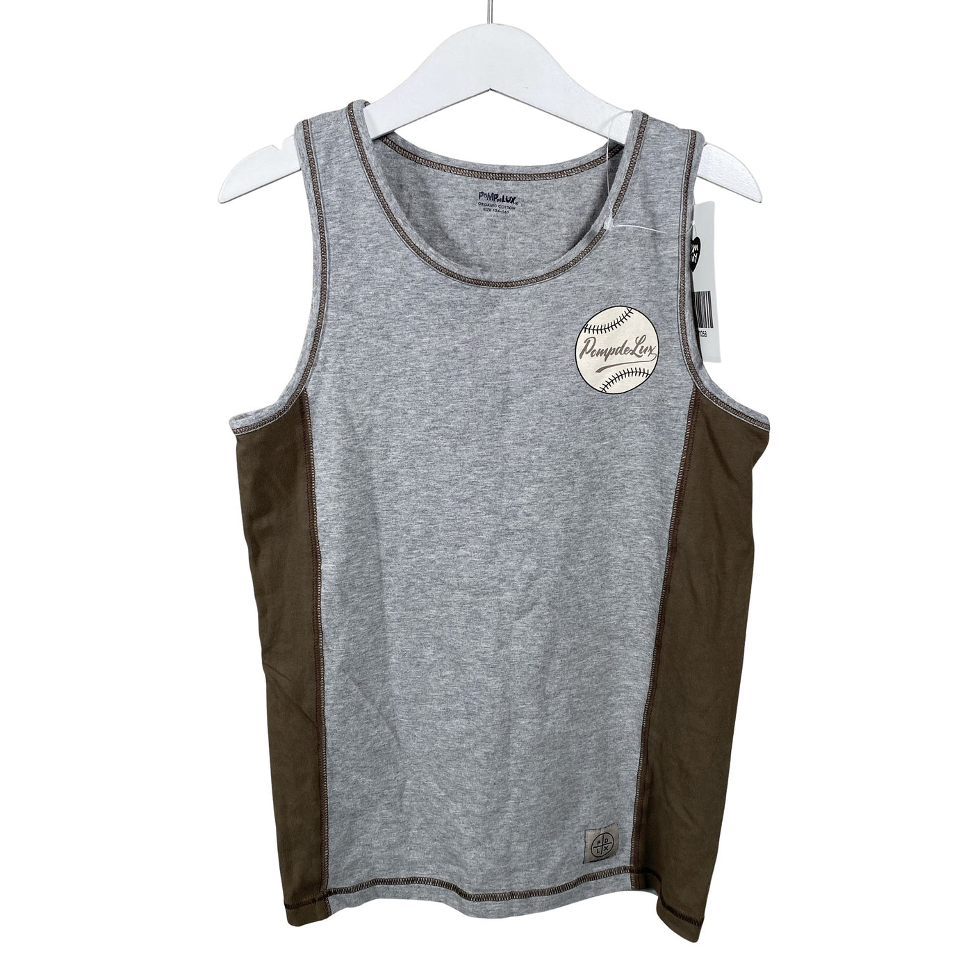 Unisex POMPdeLUX - Trikootoppi, koko 134 - 140 - Harmaa (1)