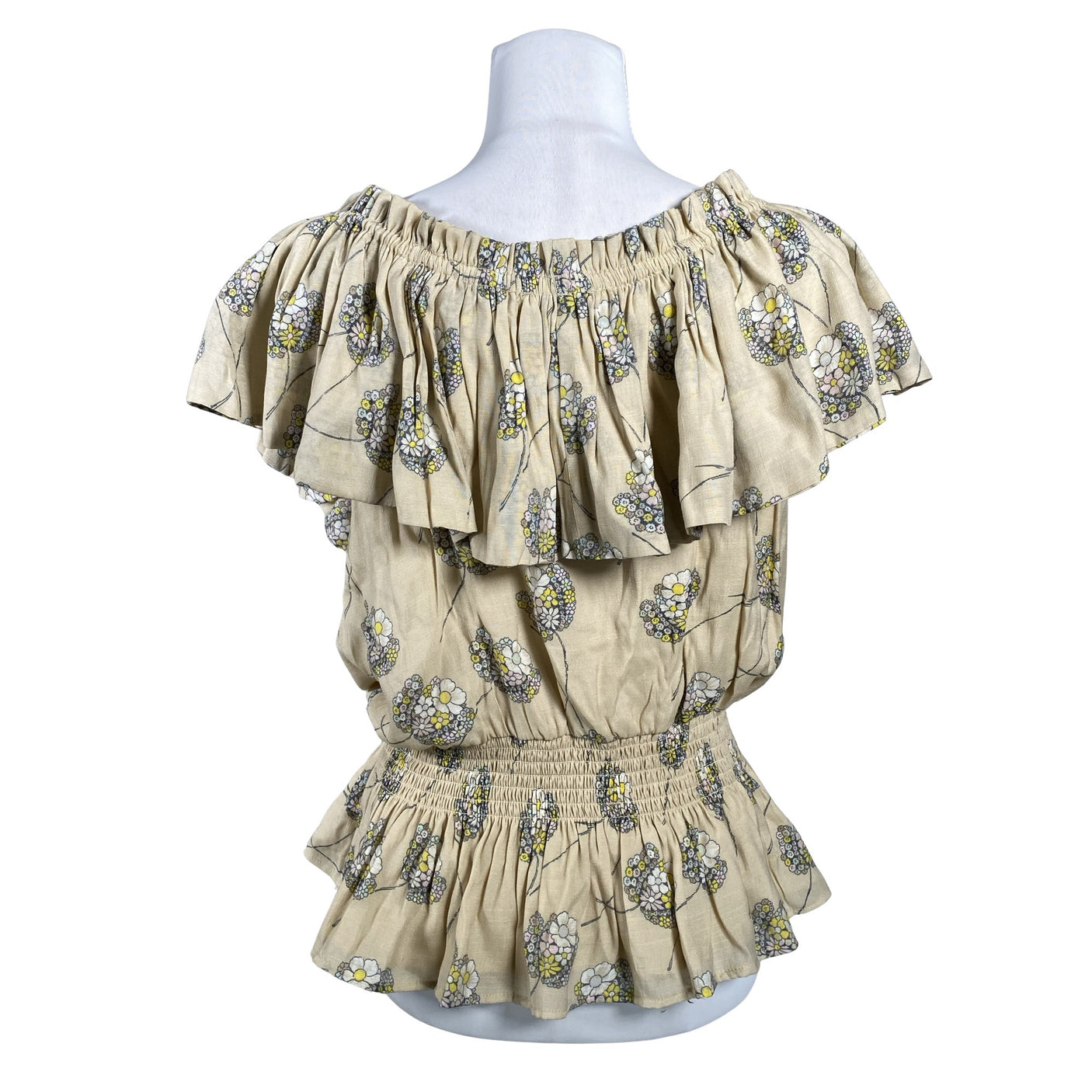 Naisten Bruuns Bazaar - Lyhythihainen pusero, koko 40 - Beige (2)