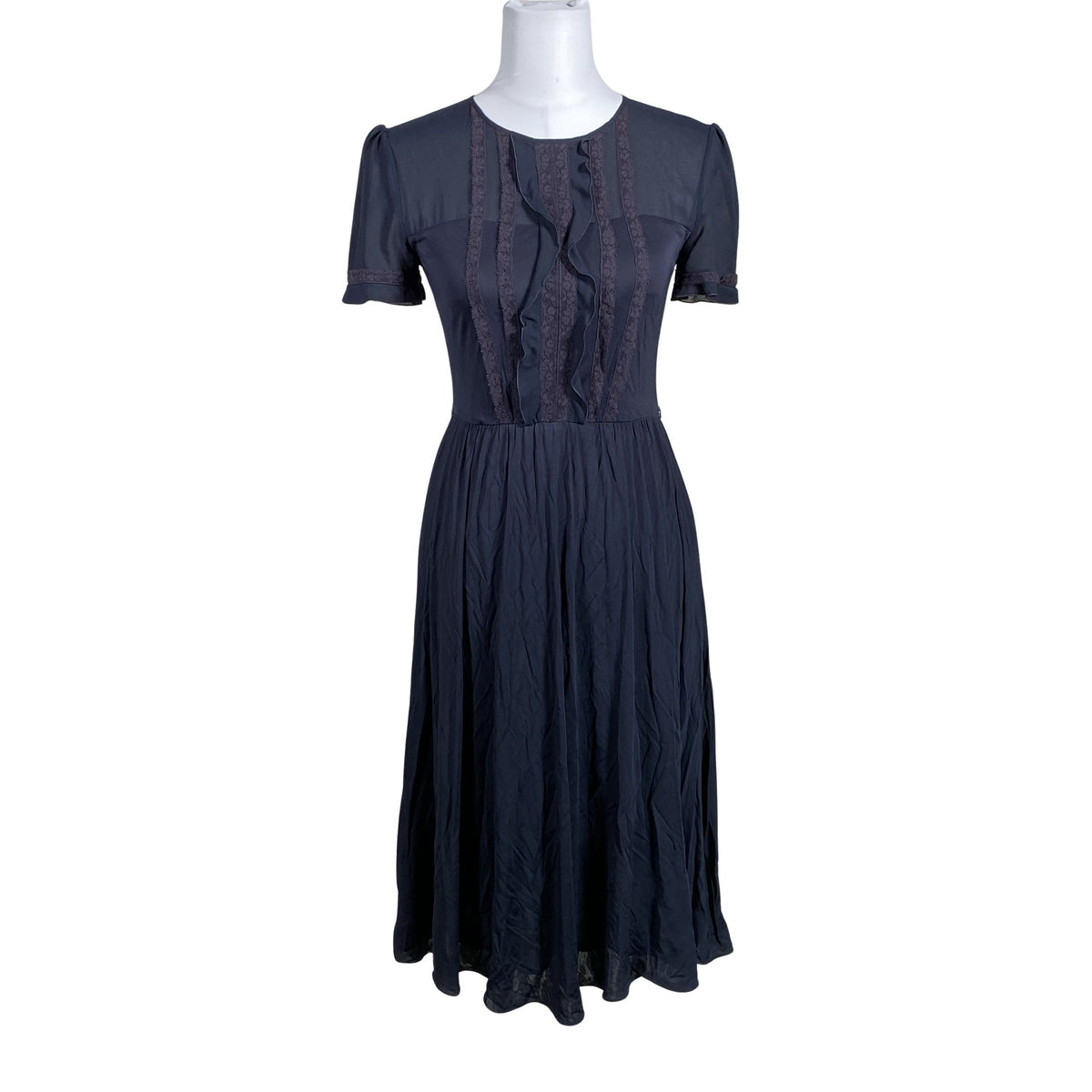 Naisten MaxMara - Sifonkimekko, koko 34 - Musta (1)