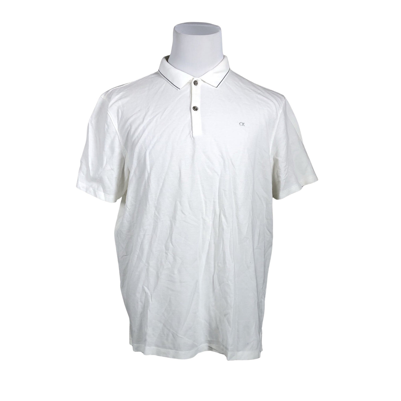 Miesten Calvin Klein - Pikeepaita, koko XL - Valkoinen (1)