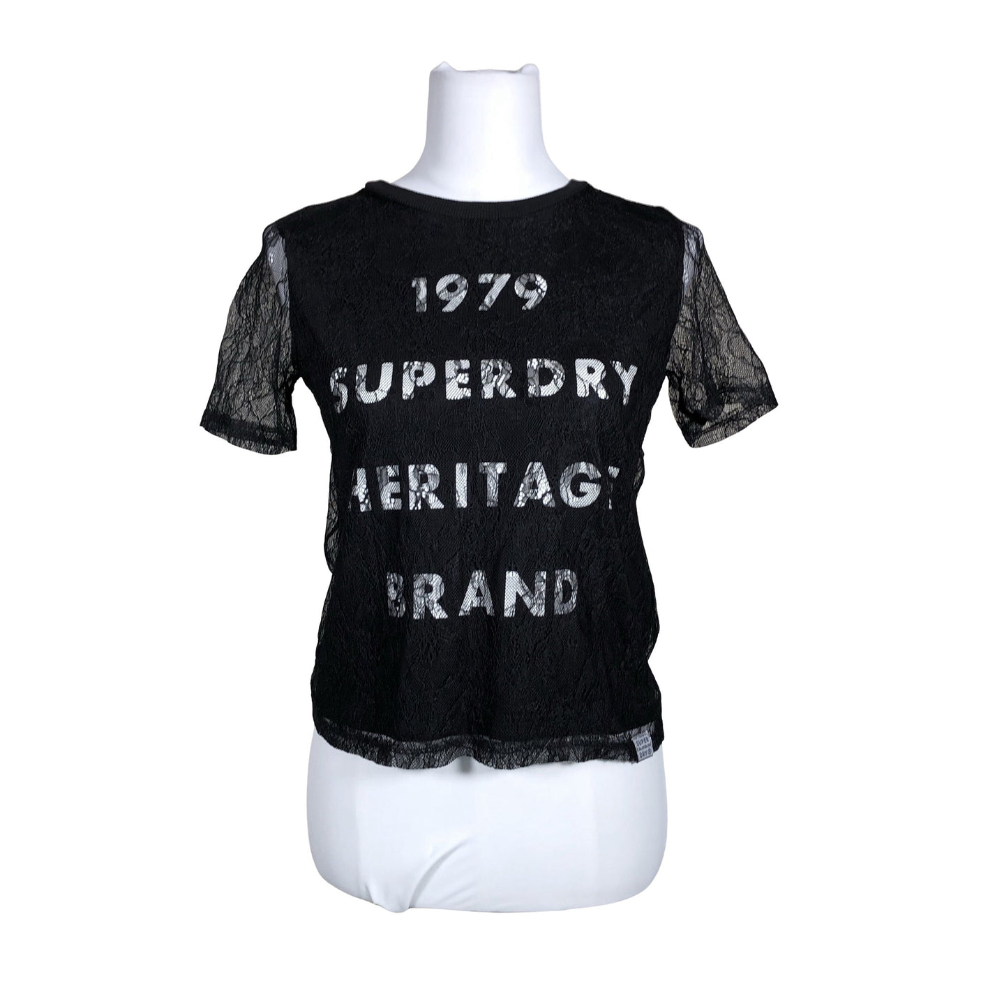 Naisten Superdry - T-paita, koko 36 - Musta (1)