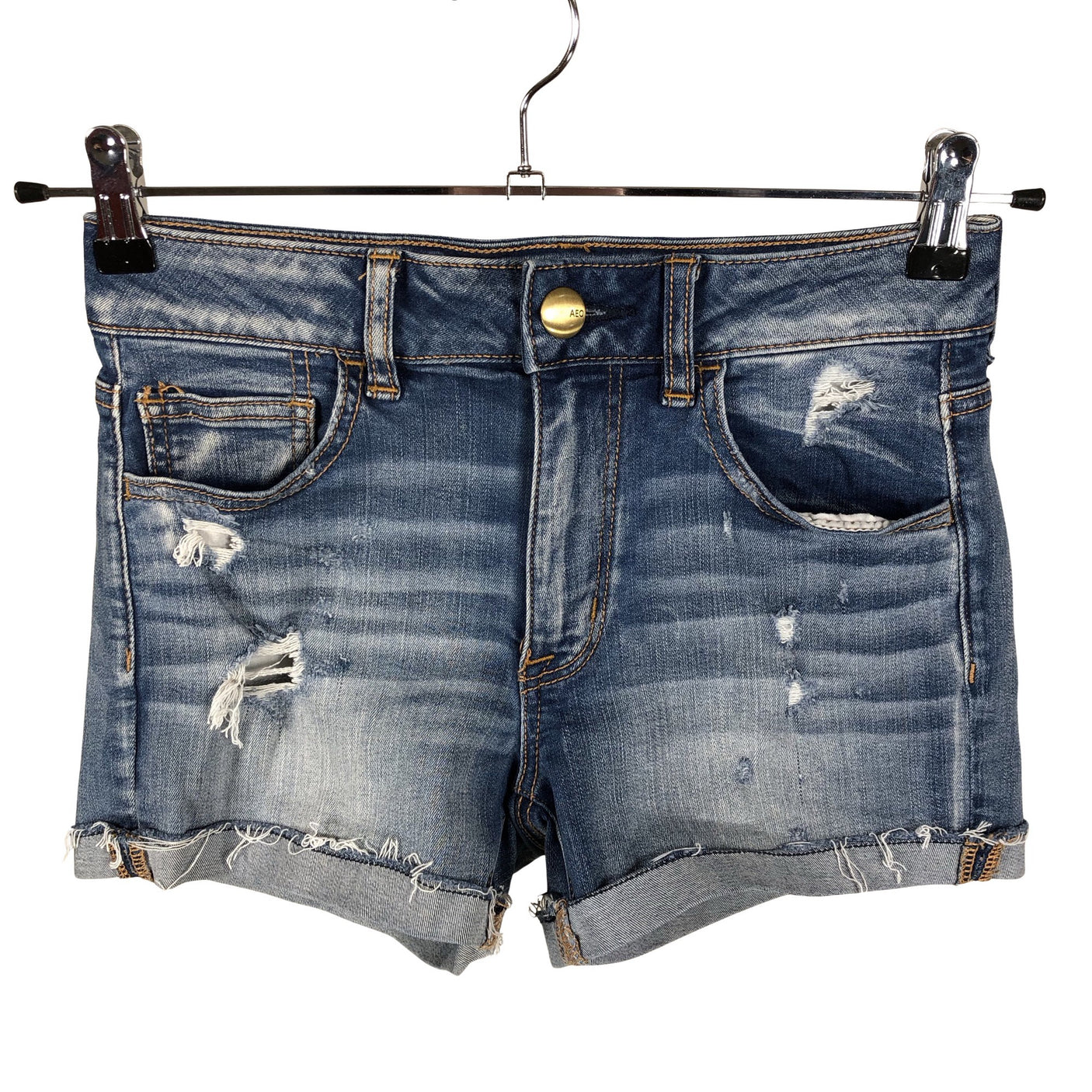 Naisten American Eagle Outfitters - Farkkushortsit, koko 34 - Sininen (1)