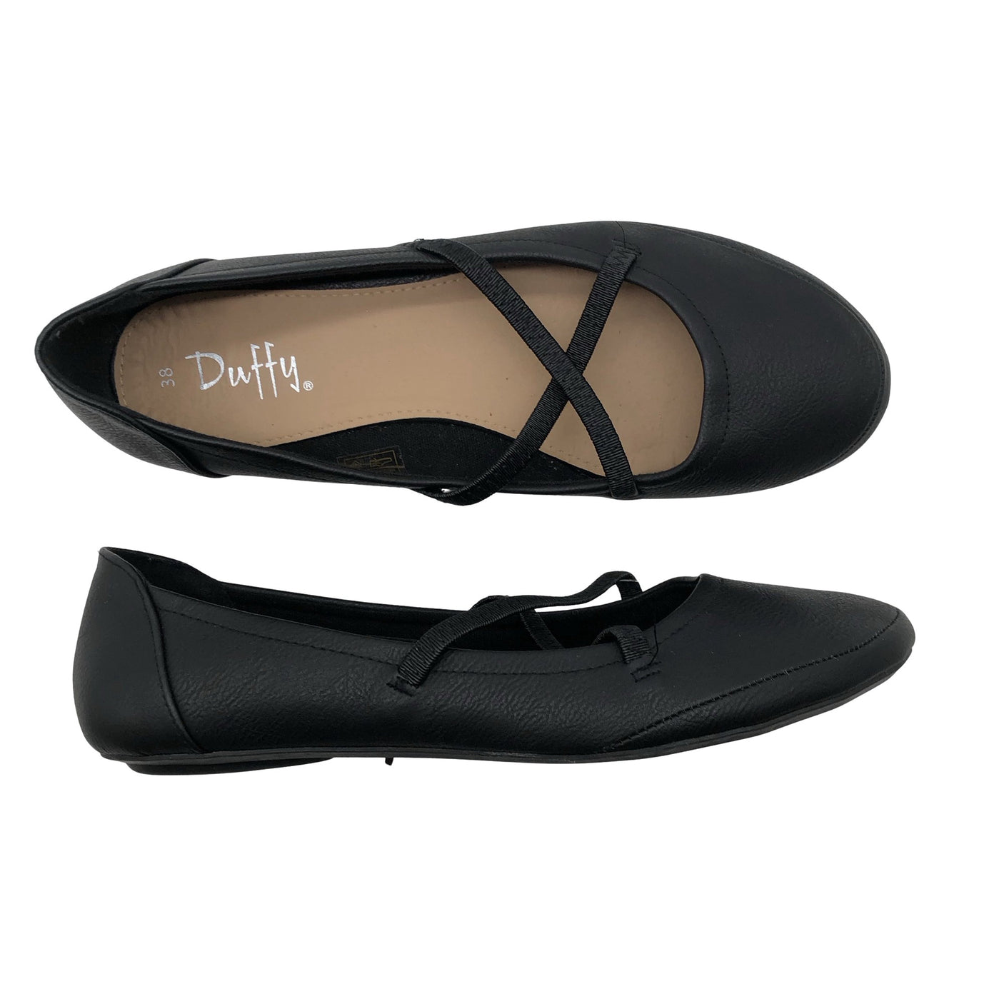Naisten Duffy - Ballerinat, koko 38 - Musta (1)